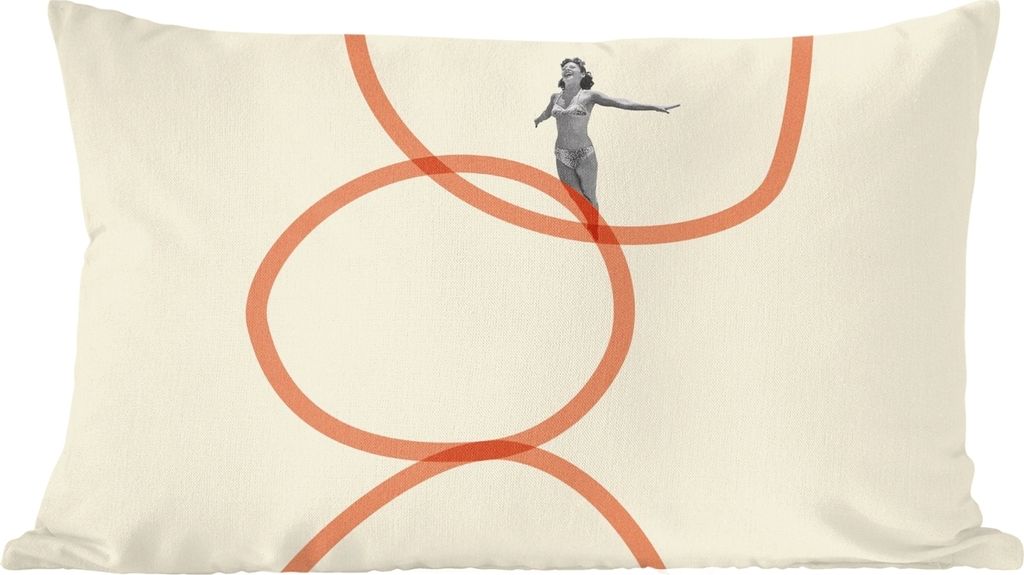 MuchoWow Zierkissen Sofakissen Wohnzimmer Dekokissen 60x40 cm Liebe - Vintage - Ehepaar - Design - Kopfkissen - Polster mit Foto