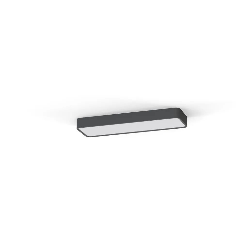 Plafonnier SOFT 2x16W gris graphite IP20, luminaire 6x20x63 cm design