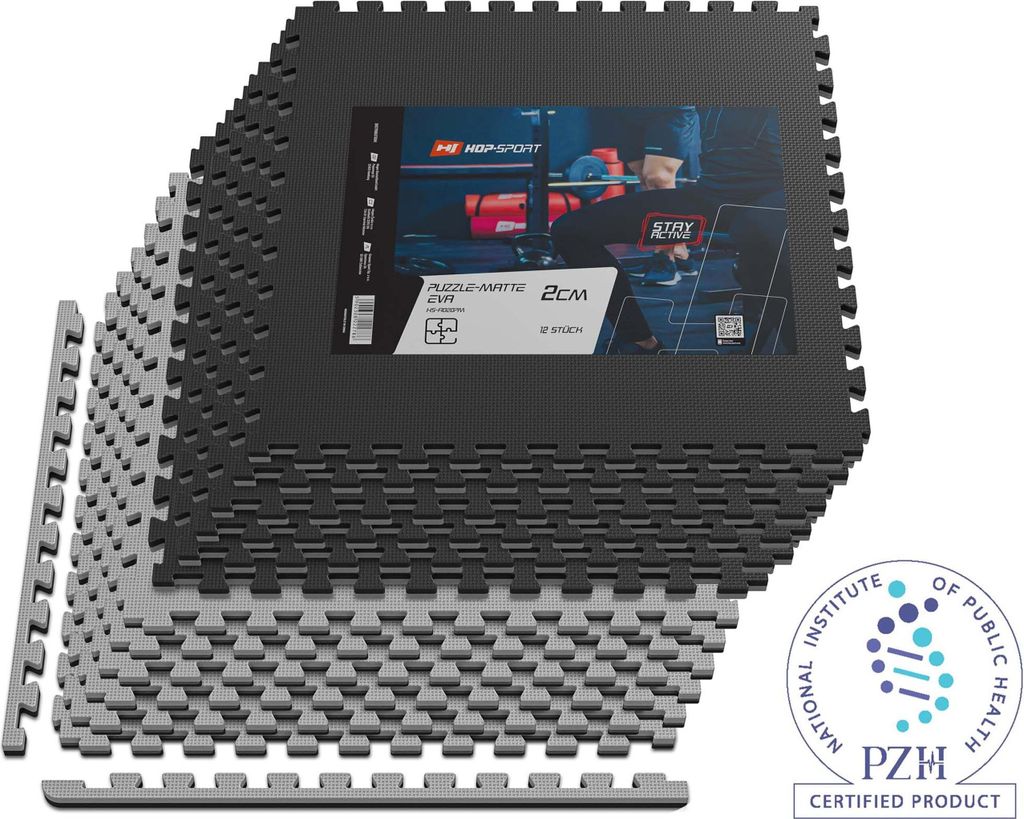 Hop-Sport Puzzlematte 12er Set - Extra Dicke Unterlegmatte Produktbild 