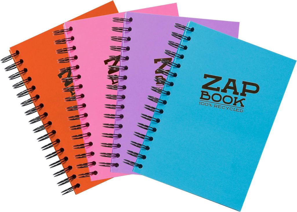 Clairefontaine 5x spiralgebundenes Skizzenbuch A6 160 Blatt sortiert 8359C