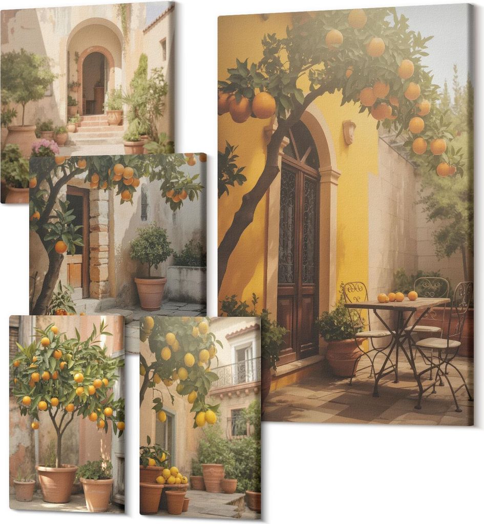 Leinwandbilder Mehrteilig 5-teilig – Modernes Design – Hochwertiger Polycanvas Kunstdruck – Wanddekoration & Wandkunst – Bilder für Zuhaus...