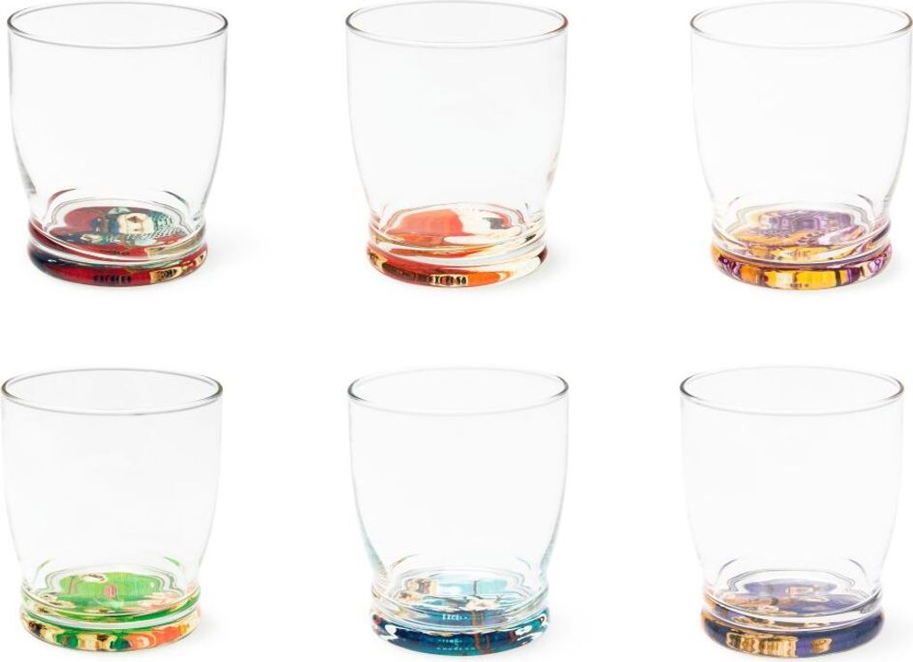 Excelsa Set mit 6 Wassergläsern Fuji Glas 34 cl Bunt Produktbild 
