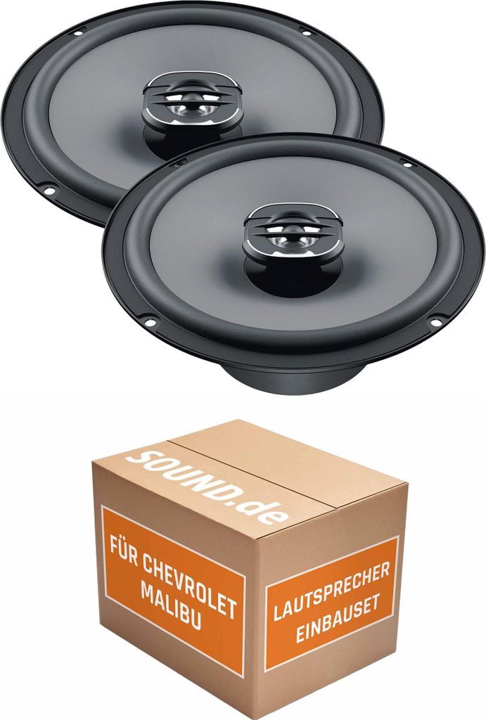 Lautsprecher Boxen Einbaupaket Front Hertz Hertz X 165 passend für Chevrolet Malibu | 2x Tief-Mitteltöner mit integriertem Hochtöner 220W MAX