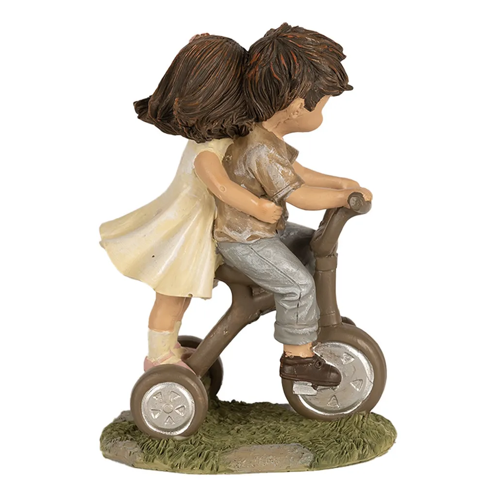 Clayre & Eef Figurine Enfants 14 cm Marron en Polyrésine Style Rétro - 3