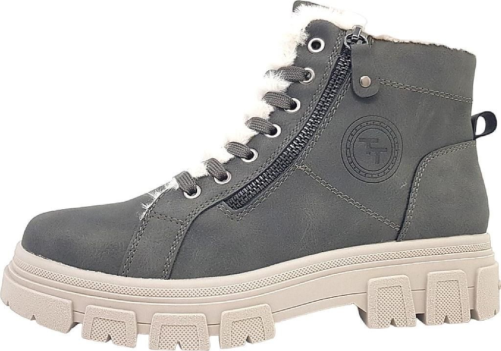 Tom Tailor  Damenschuhe Stiefel Schnürer Grau Freizeit Productafbeelding 