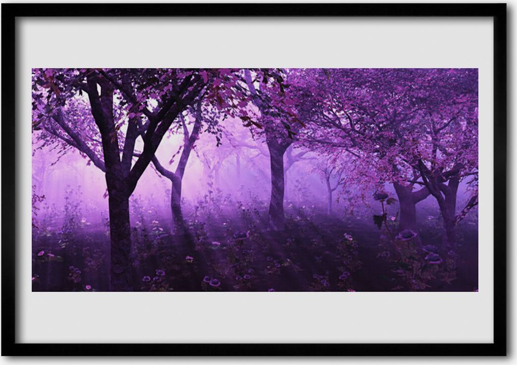 Bild 100x70 MDF-Rahmen Wandkunst Pflanzen-Bäume Natur