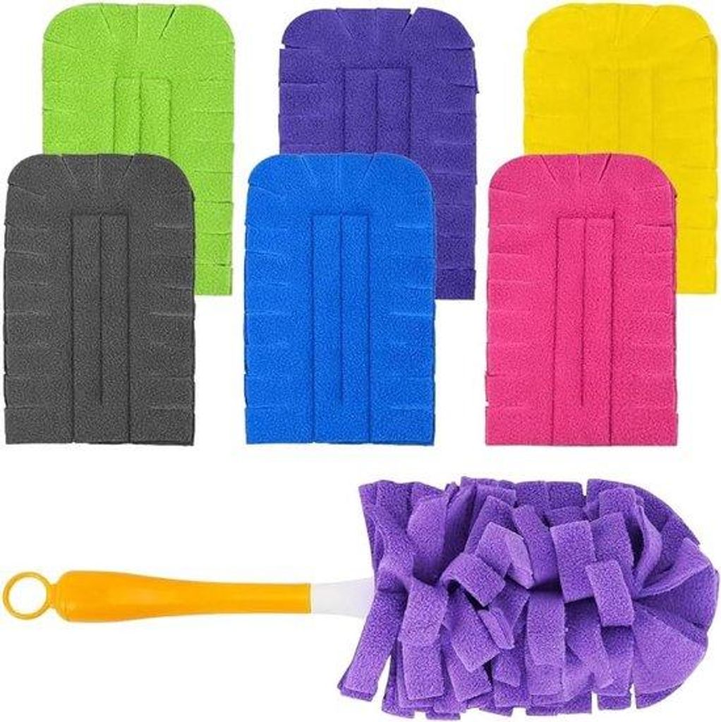 Stoffilter-Set - 6 Einheiten - Mit Griff - Für Swiffer kompatibel - Waschbare Stoffilter - Ersatzfilter für Swiffer Duster - Für Haushalte und S...