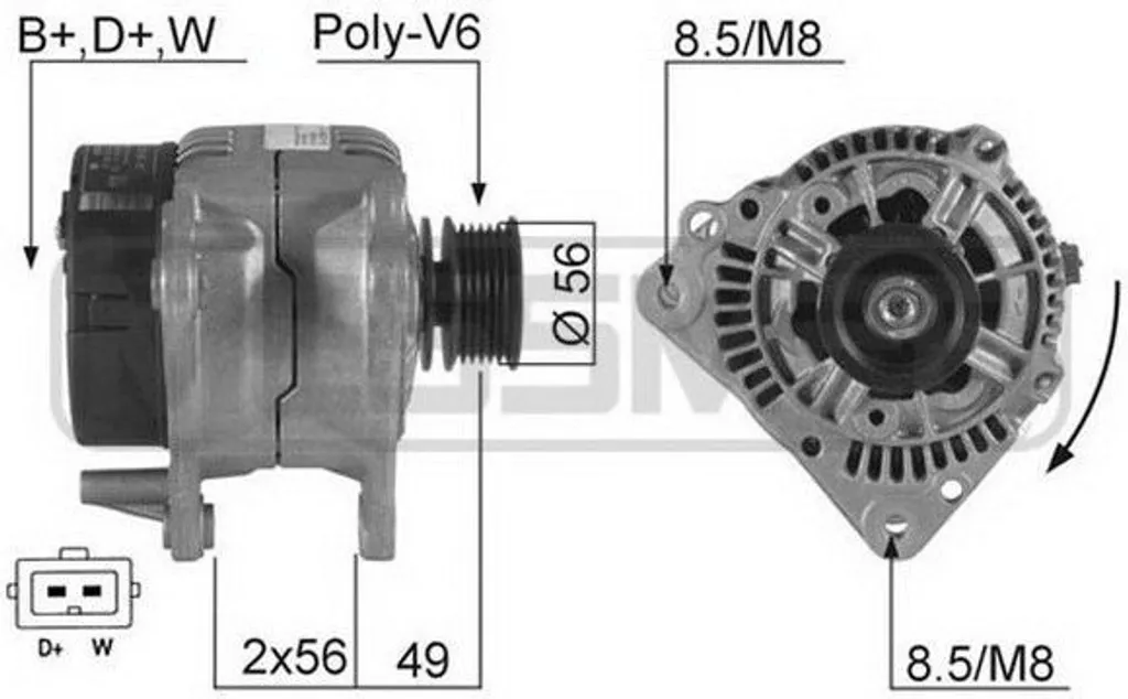 Alternateur anti-panne pour Golf III et Polo - Remplace OE 028903018A
