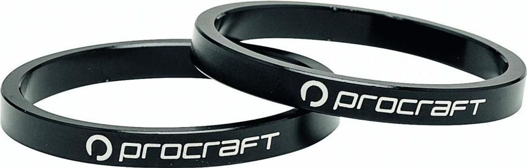 Procraft Ahead Spacer Alu 1.5 Zoll 5 mm 1.5 Zoll schwarz 2 Stück