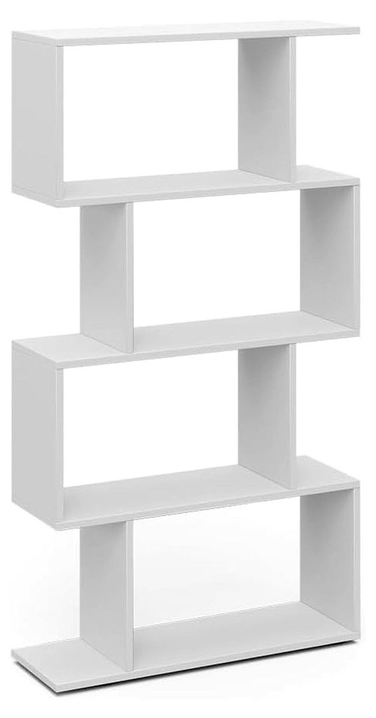 Raumteiler Levio, Weiß, 70 x 132,1 cm mit 4 Fächern