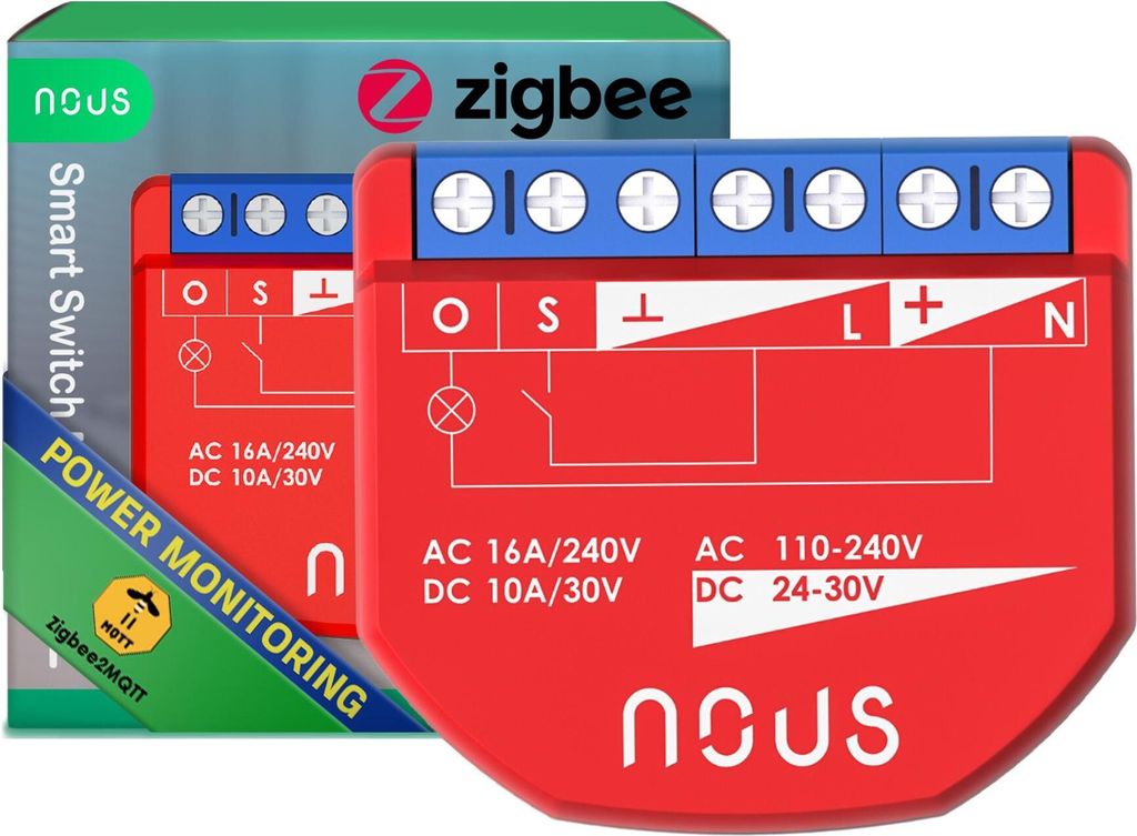 Nous B2Z ZigBee Smart Switch, 1 kanał, sterowanie przez Zdjęcie produktu 