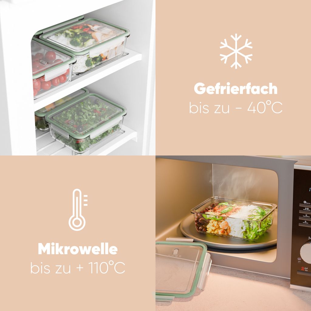Quid Glasflasche Mit Deckel – 1 Liter, Kühlschrankgeeignet & Spülmaschinenfest