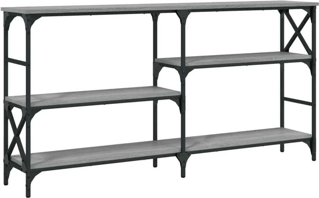 SYFAX™ Tavolo Consolle Grigio Sonoma 150x29x76,5 cm Legno Multistrato