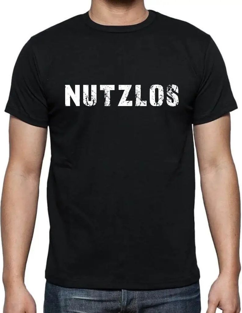 Herren Grafik T-Shirt Nutzlos Öko-Verantwortlich Vintage Jahrgang Kurzarm Lustige Druck Geburtstag Geschenk Mann