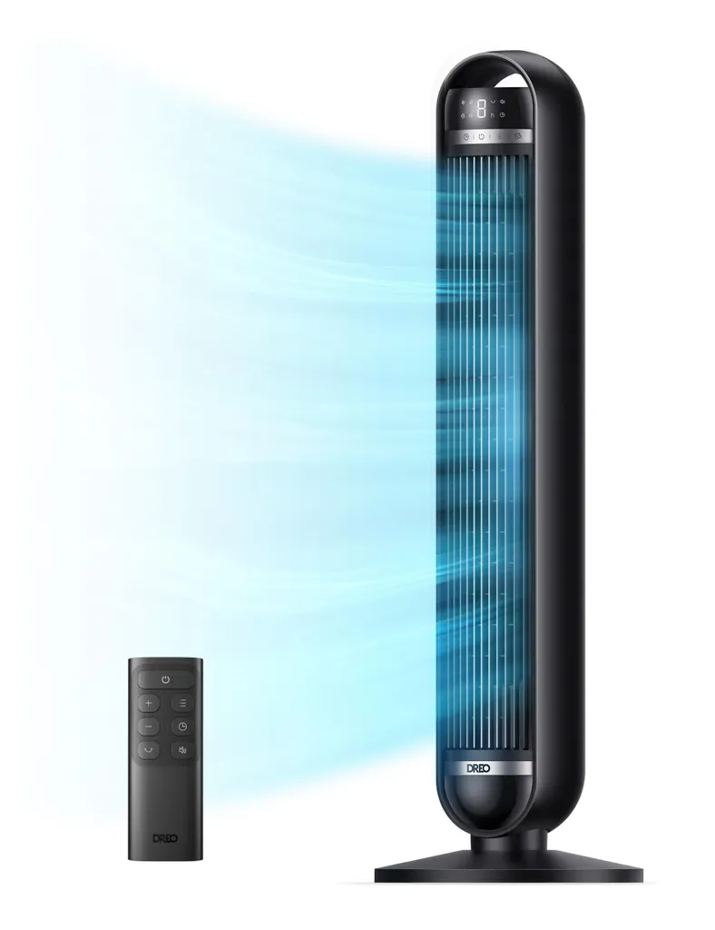 Dreo Nomad TF414 Ventilateur Colonne 92cm avec Télécommande - Noir Mat