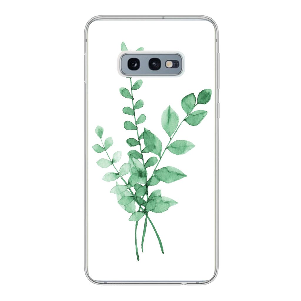 MuchoWow Handyhülle Schutzhülle Hülle für Samsung Galaxy S10e Aquarelle - Blätter - Pflanzen Silikon Softcase Handy Hülle - Handy