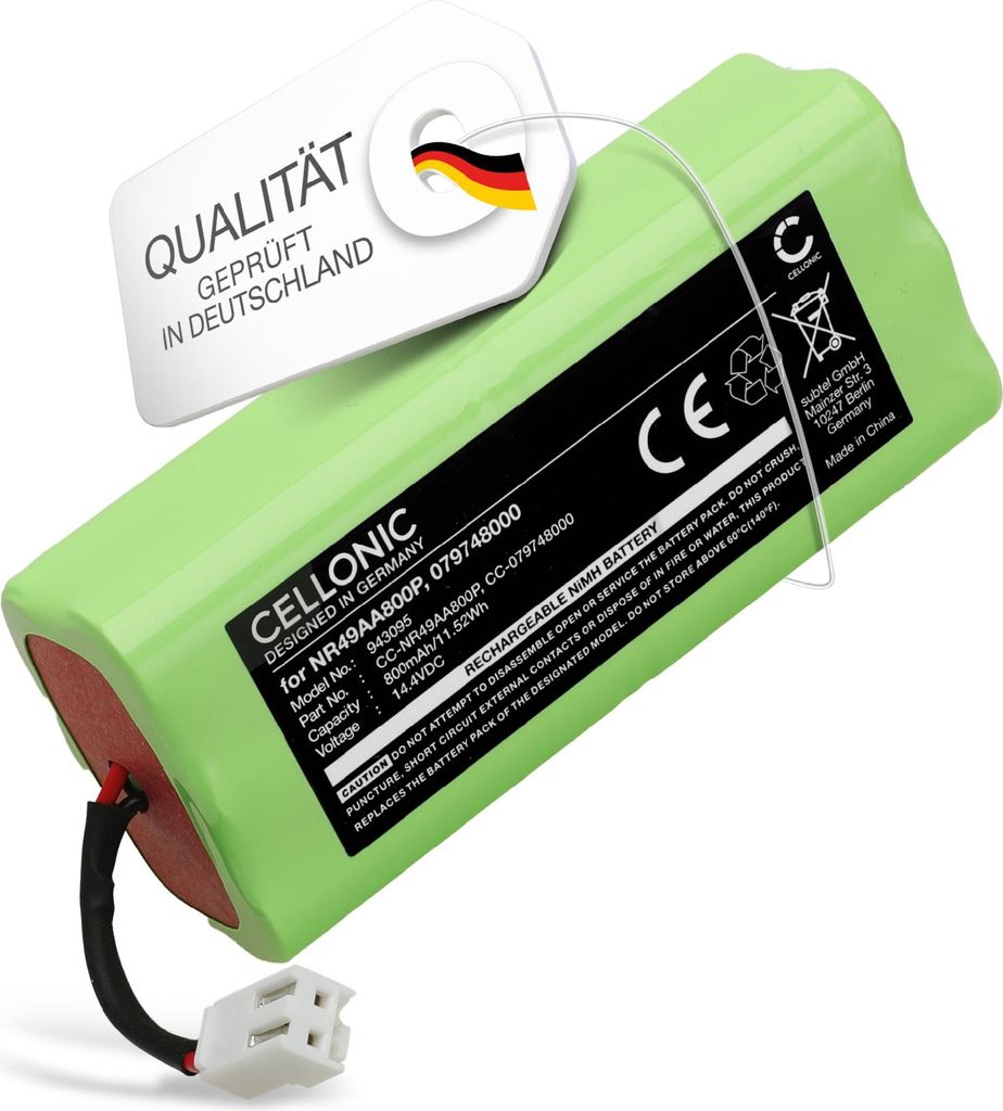 CELLONIC 1x Akku für Staubsauger Kompatibel mit Philips FC8800, FC8802, FC8801, NR49AA800P - (800mAh, 14.4V)