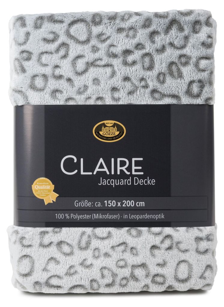 GÖZZE Jacquard Decke Claire kuschelige Mikrofaser-Wohndecke Produktbild 