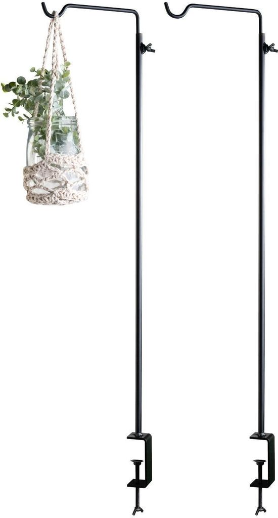 Deko-Tischhaken - Schwarz - Metall - H 90 cm - 2er Set Produktbild 
