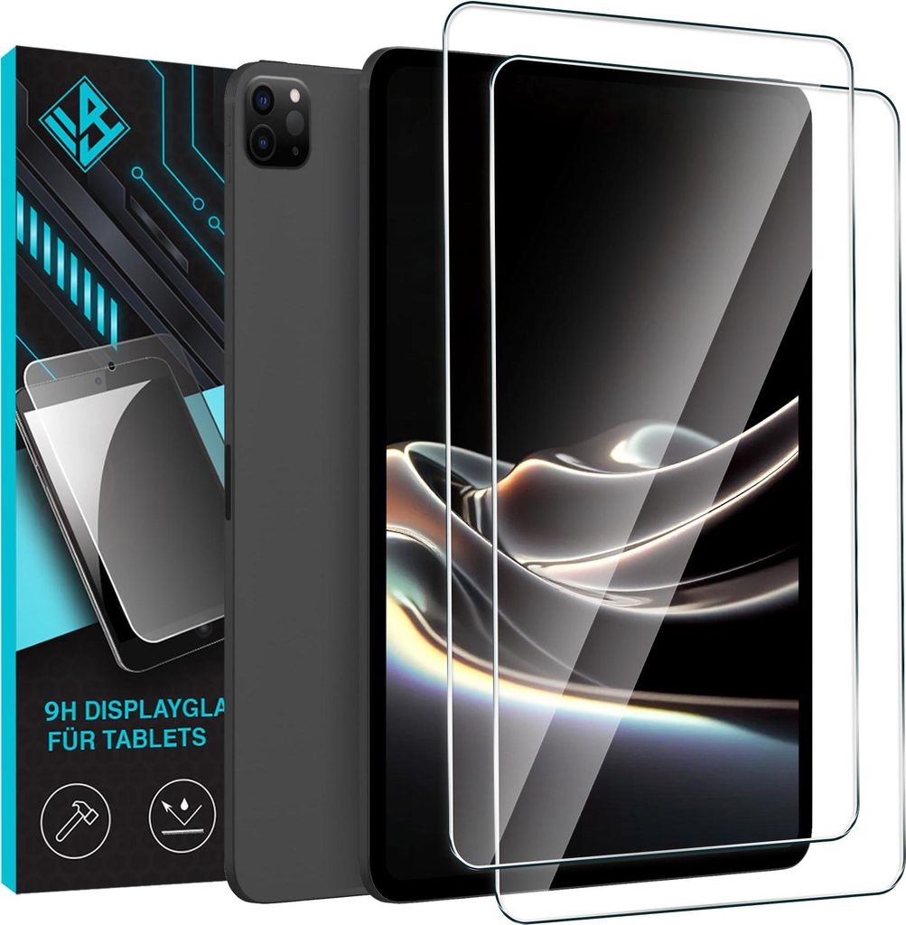 2x 9H Tablet Schutzglas für Apple iPad Pro 6. Gen 12.9 Zoll Displayglas Displayschutz