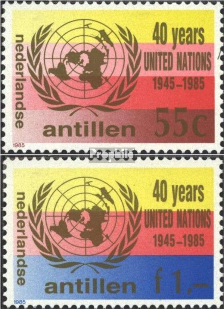 Briefmarken Niederländische Antillen 1985 Mi 560-561 (kompl.Ausg.) postfrisch UNO