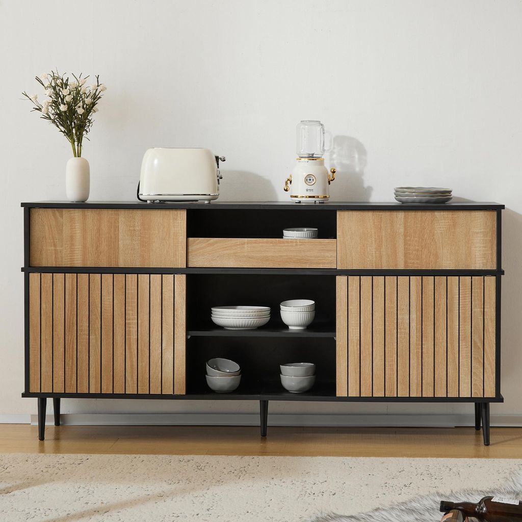 MODFU Buffet 4 Portes et 1 Tiroir - Bahut de Salon avec Image du produit 