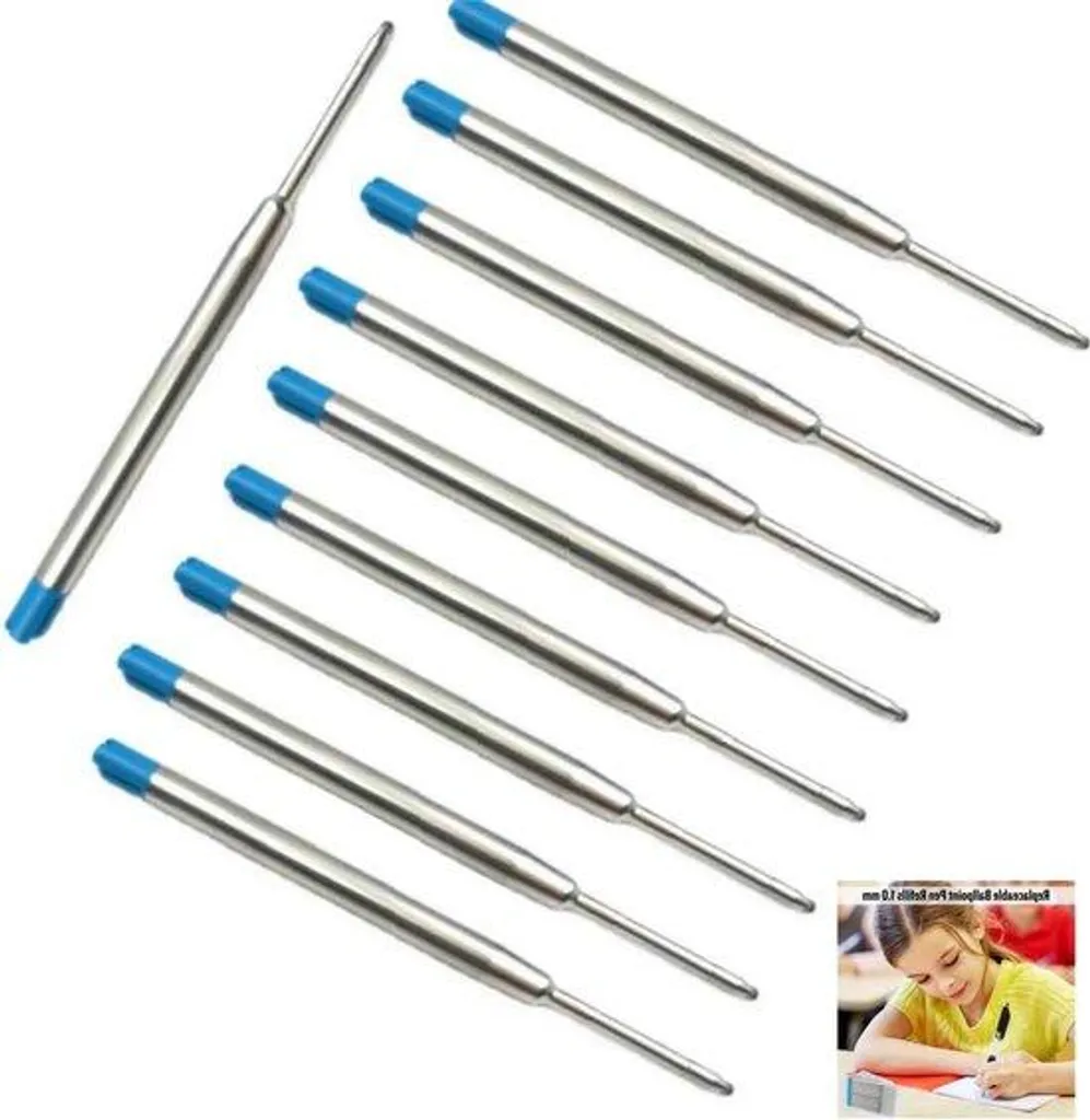 Recharges métalliques pour stylos Balpen G2 - Pack de 10 pièces bleu