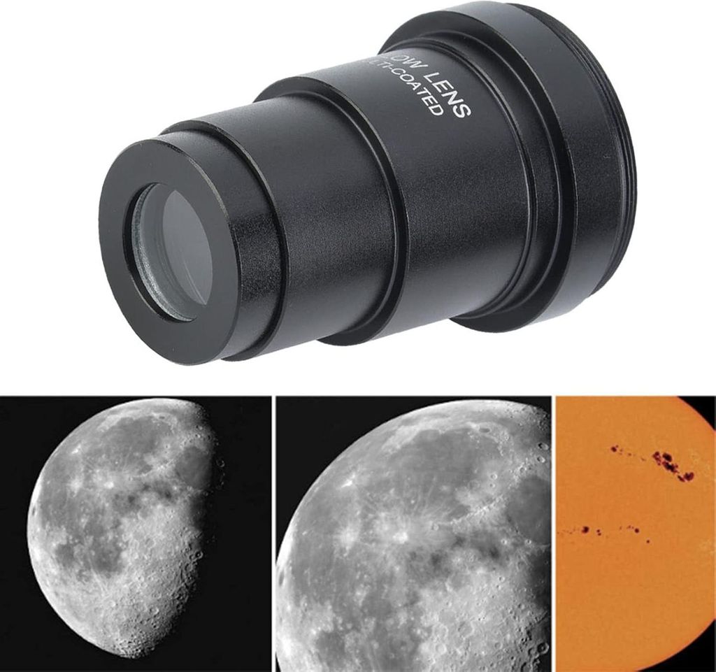 Astronomische Barlow-Linse - Vergrößerung 2X und 3X - M42x0.75 Gewinde-Interface - 1,25 Zoll Teleskopokulare - Astronomie-Zubehör mit Barlow-Optik