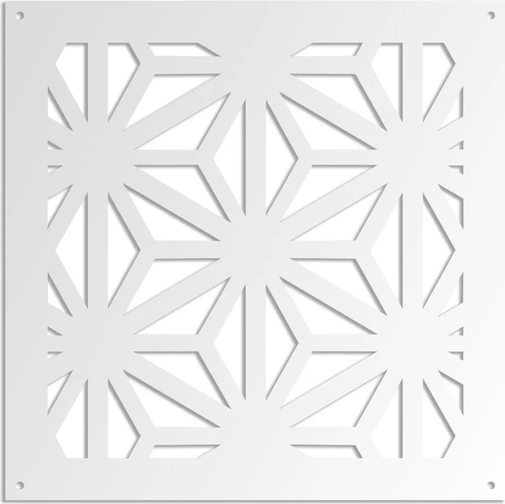 RADIANT Pannello Traforato 50x150 cm PVC Bianco Spessore 10mm