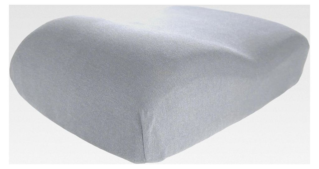 Kissenbezug für Tempur Reisekissen, 25 x 31 x 10/7 cm, formbeständiger Jersey Bezug aus 100% Baumwolle in Platin
