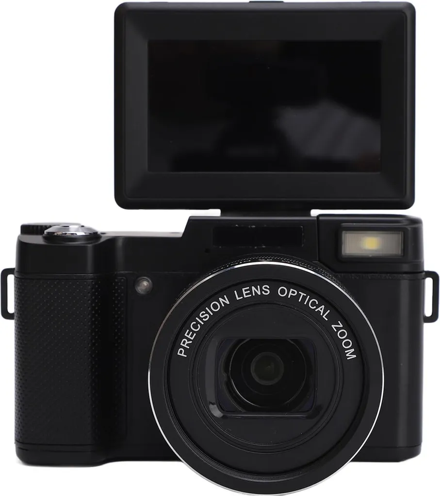 Appareil photo numérique 5K 48 MP avec écran rabattable et zoom x8 noir