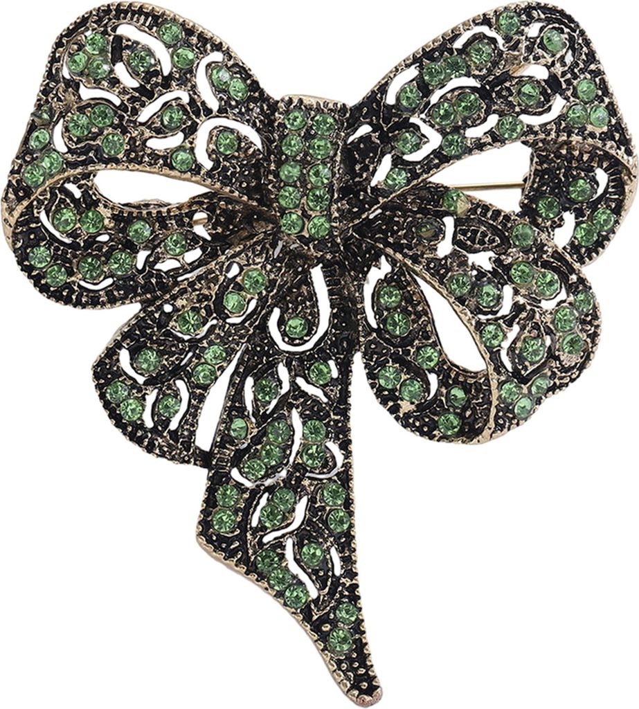 Retro-Brosche mit großer Schleife, bunte Strasssteine, eingelegte Anstecknadel, Schal, Kleid, Anzug, Revers, Abzeichen, Schmuck, Geschenk, Mantelz...