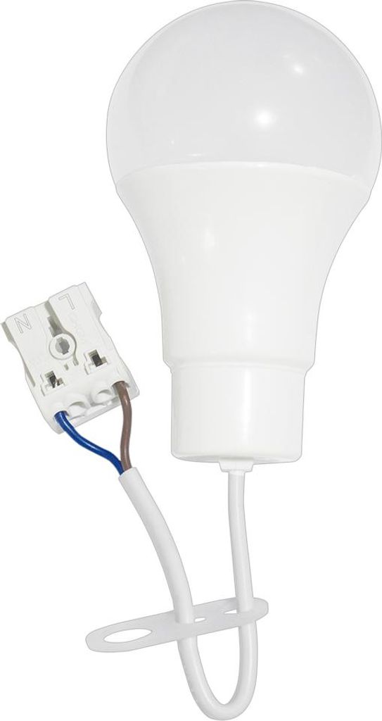 LED Arbeitslampe für Umbau & Renovierung A60 Birne 10W 1100lm neutralweiß 4000K mit Steckklemme