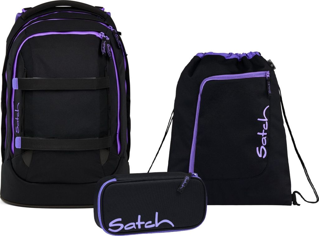 Satch Schulrucksack-Set PACK Purple Phantom 3-teilig, Kollektion 2025