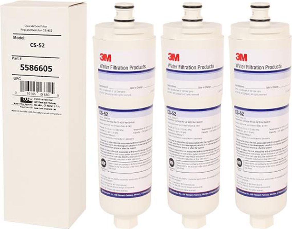 3x 3M Cuno CS-52 Kühlschrank Wasserfilter Produktbild 
