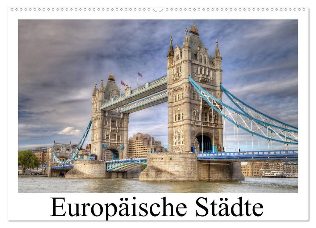 Europäische Städte (Wandkalender 2027 DIN A2 quer), CALVENDO Monatskalender