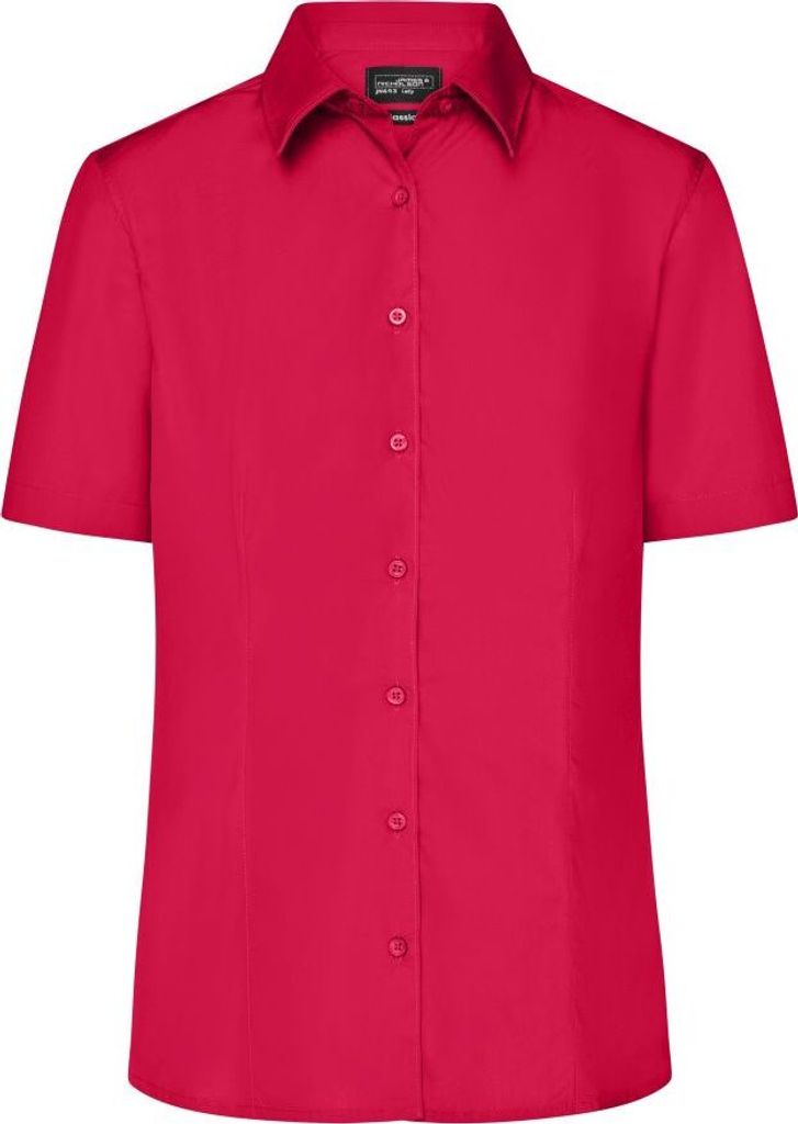 Ladies' Business Shirt Short-Sleeved red, Gr. 3XL Produktbild 