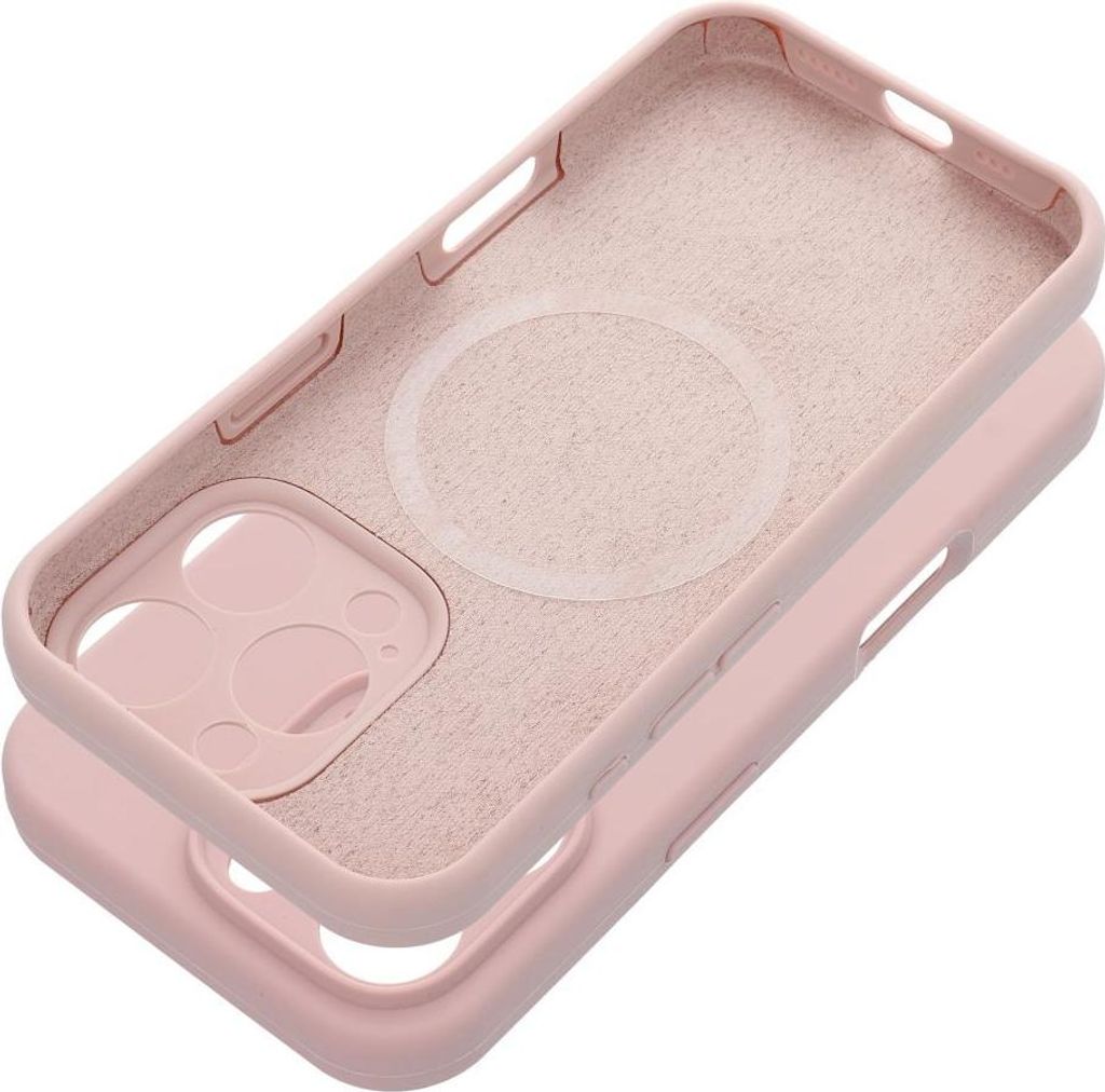 Case passend für iPhone 16 Silicone 2mm kompatibel mit MagSafe powder pink
