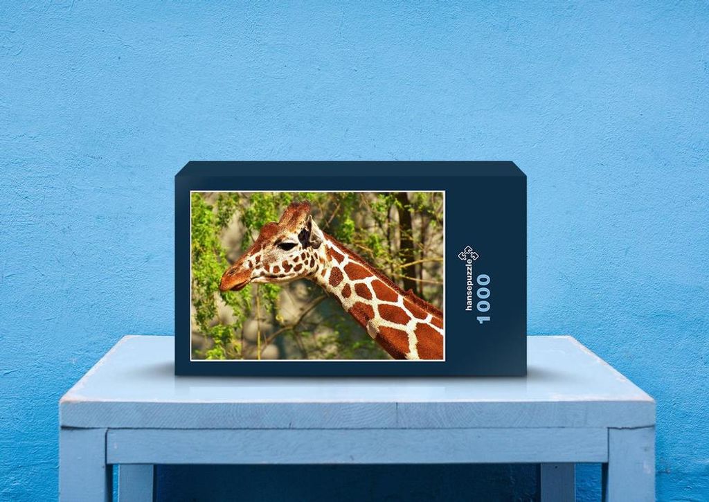 hansepuzzle 78942 - Giraffen Puzzle, 1000 Teile, Natur, 60,0 x 46,0cm mit hochwertiger Aufbewahrung, Kartonbox und wiederverschließbarem Beutel