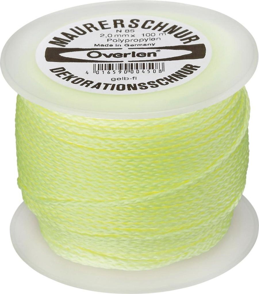 Pflastererschnur L.100m D.2mm 60kg PP gelb Produktbild 