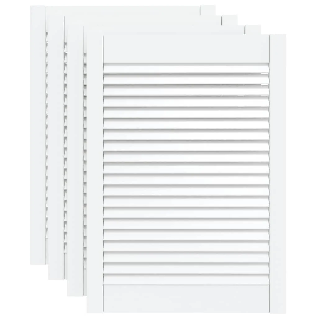 Ante Armadio Persiana 4 pz Bianco 69x49,4 cm Legno Massiccio - Acquista Ora