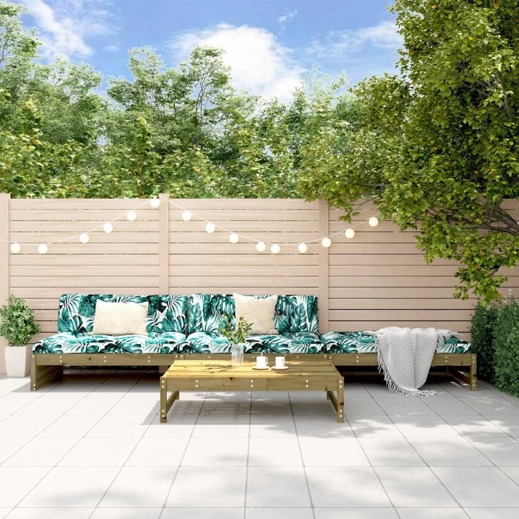 The Living Store 4-tlg. Garten-Lounge-Set mit Kissen Kiefernholz Imprägniert
