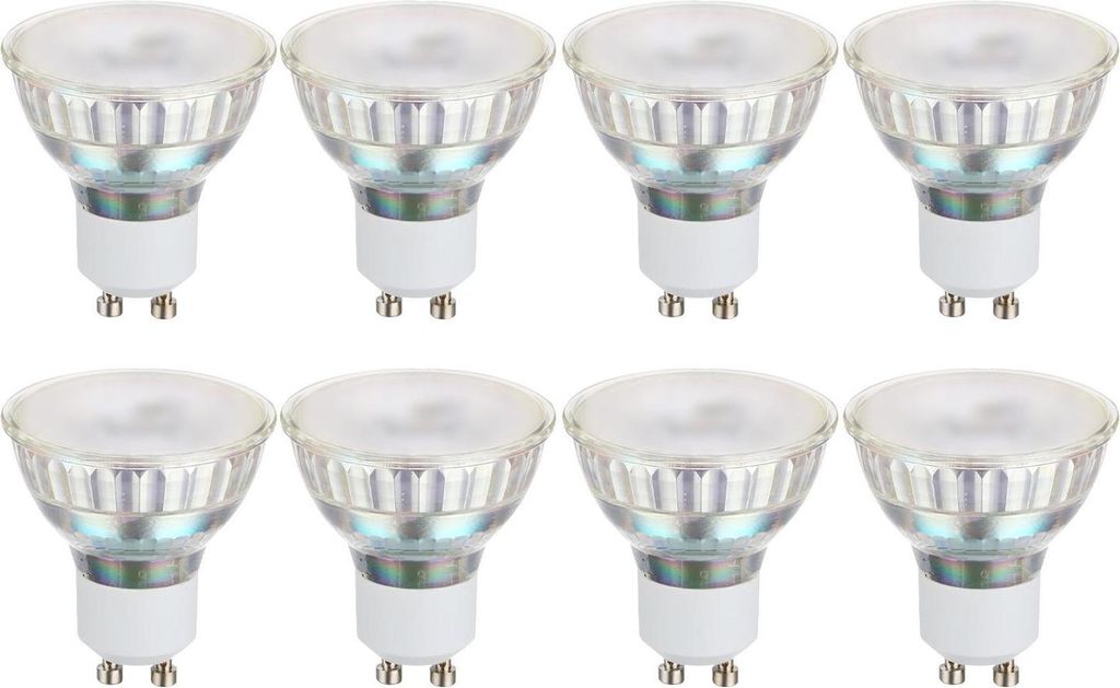 LED-Leuchtmittel - Klar - Glas - GU10 - 2,8 Watt - 8er Set Produktbild 