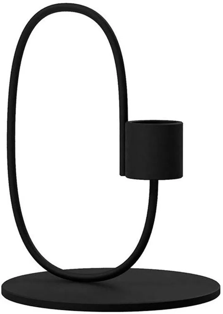 Chandelier moderne noir 10 cm inox - Porte-bougie design intérieur