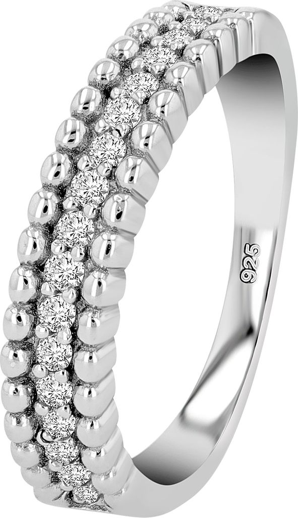 "Asya" 925/- Echt Silber Damenring, rhodiniert mit Produktbild 