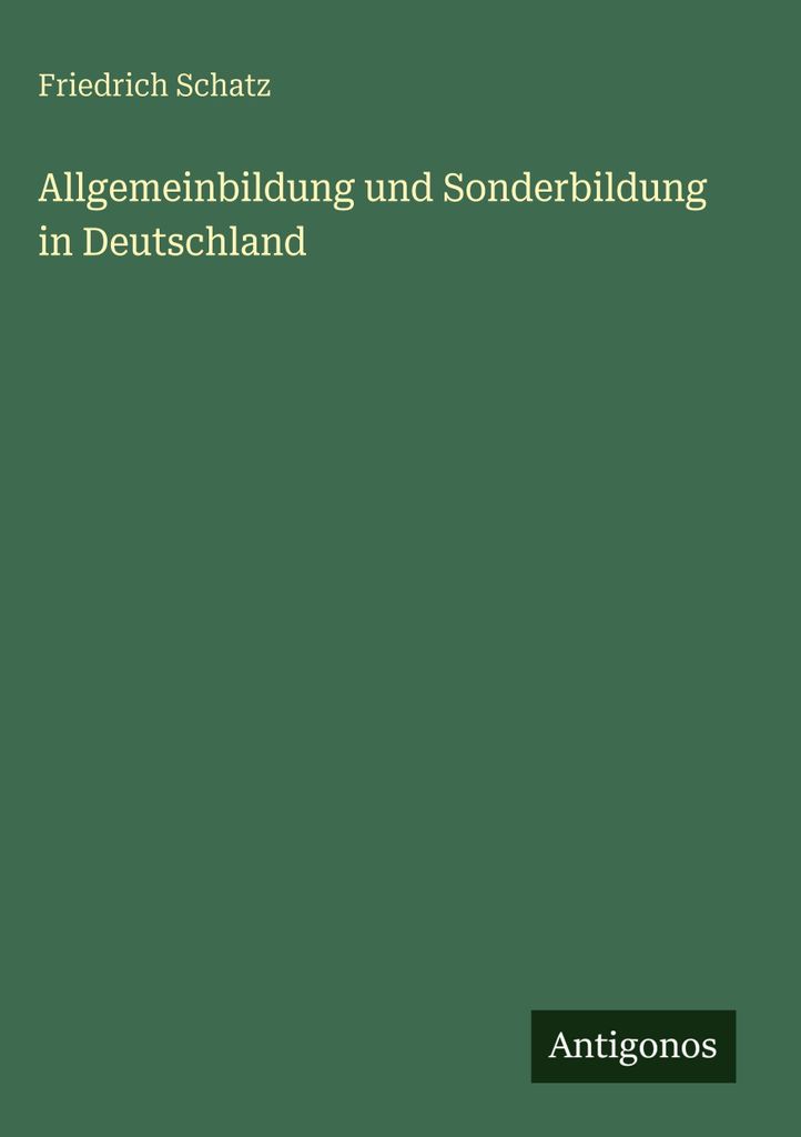 Allgemeinbildung und Sonderbildung in Deutschland