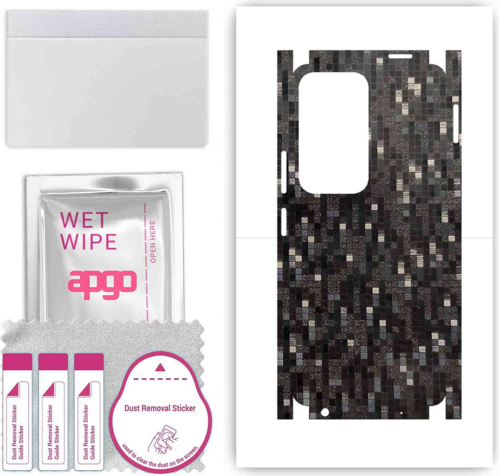 apgo Rückseite + Seiten Schutzfolie, Skin, kompatibel mit Vivo Y18, Hinten Displayschutzfolie aus Vinylfolie, kratzfest, einfache Montage - Carbon...