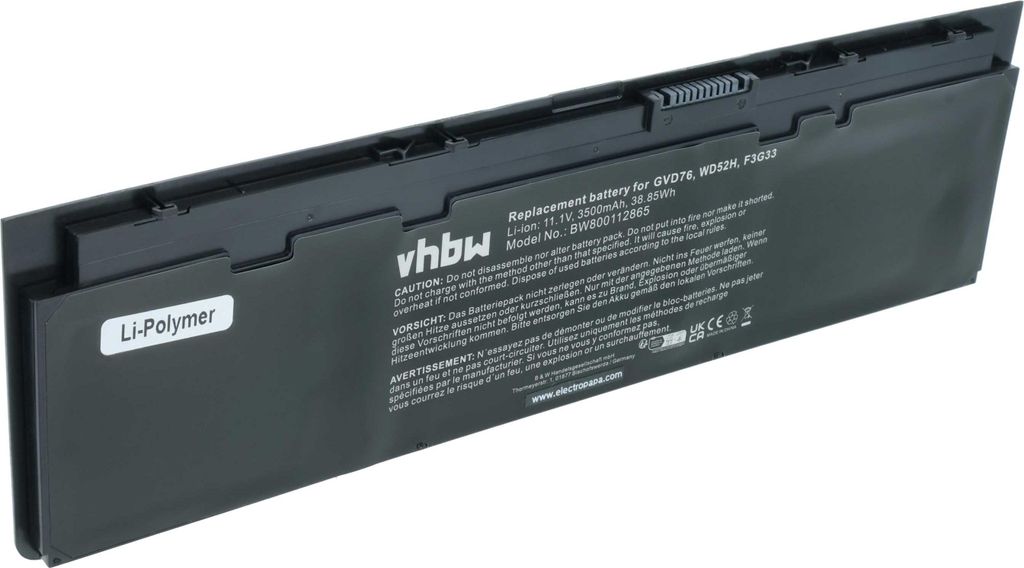 vhbw Akku Ersatz für Dell VFV59, NCVF0, WD52H, W57CV, Produktbild 