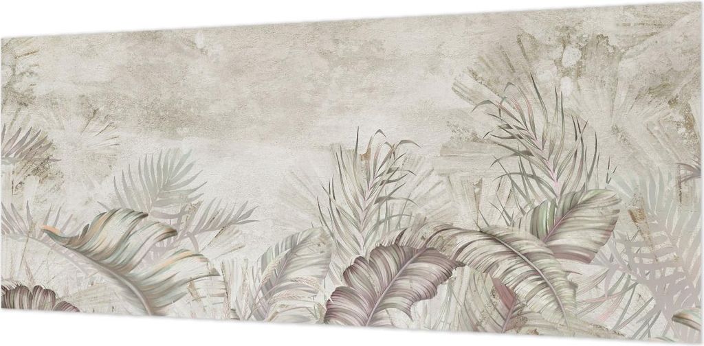 Wandtapete - Dekorative Tapete für Wohnzimmer- Tapetenfolie für Wanddekoration - 208x146 cm - Dekorative Blätter