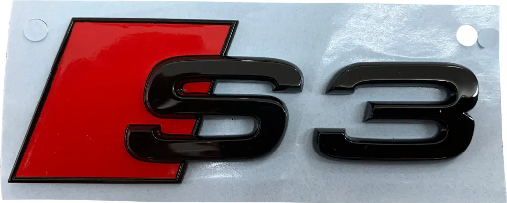 Insigne de Hayon Noir Audi A3 et S3 Black Edition Sigle Carrosserie